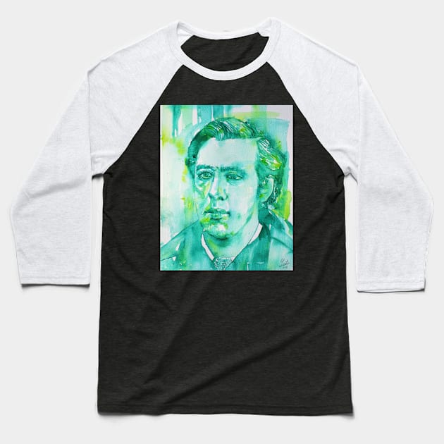 OSCAR WILDE watercolor portrait .19 Baseball T-Shirt by lautir